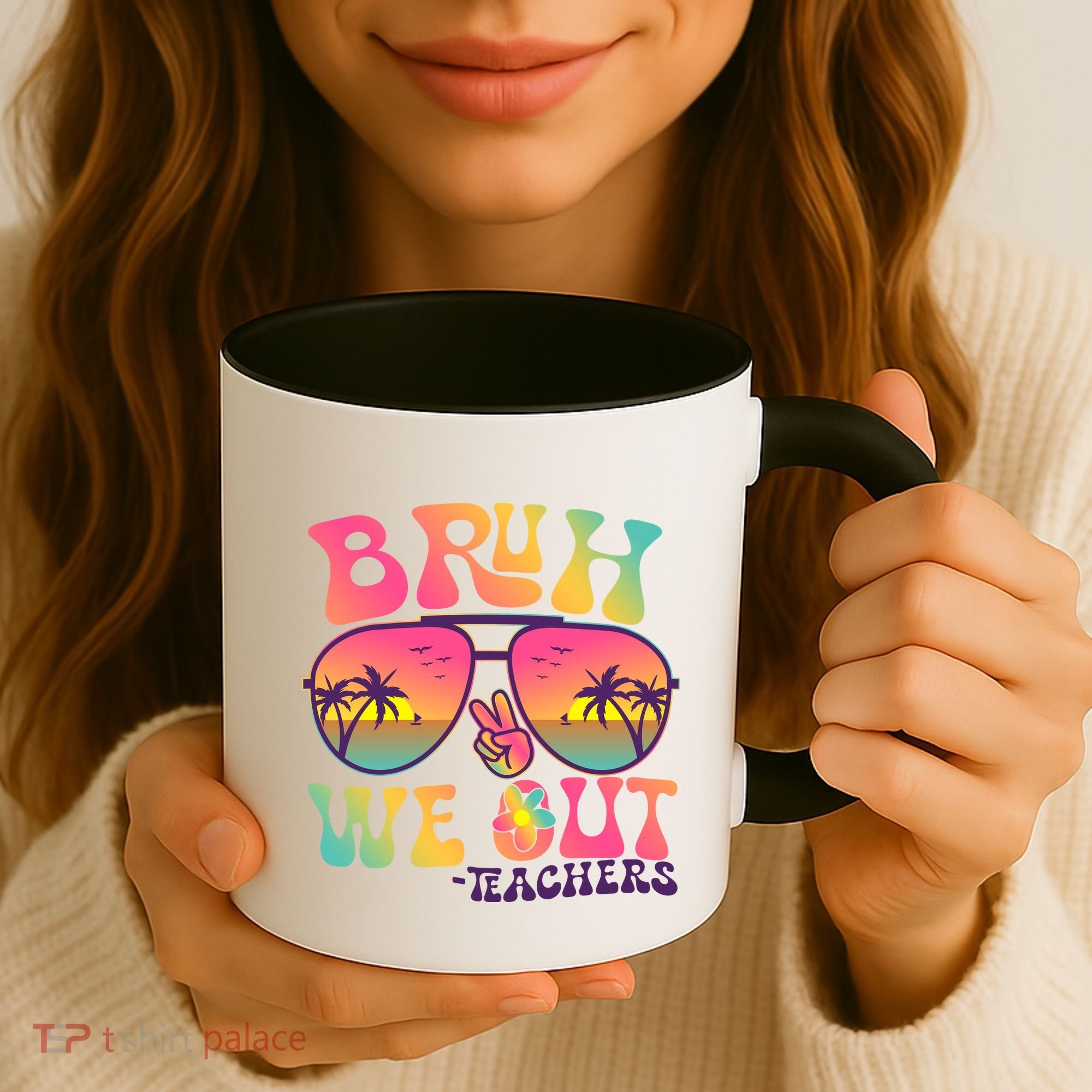 Funny Retro Bruh We Out Teachers Coffee Mug