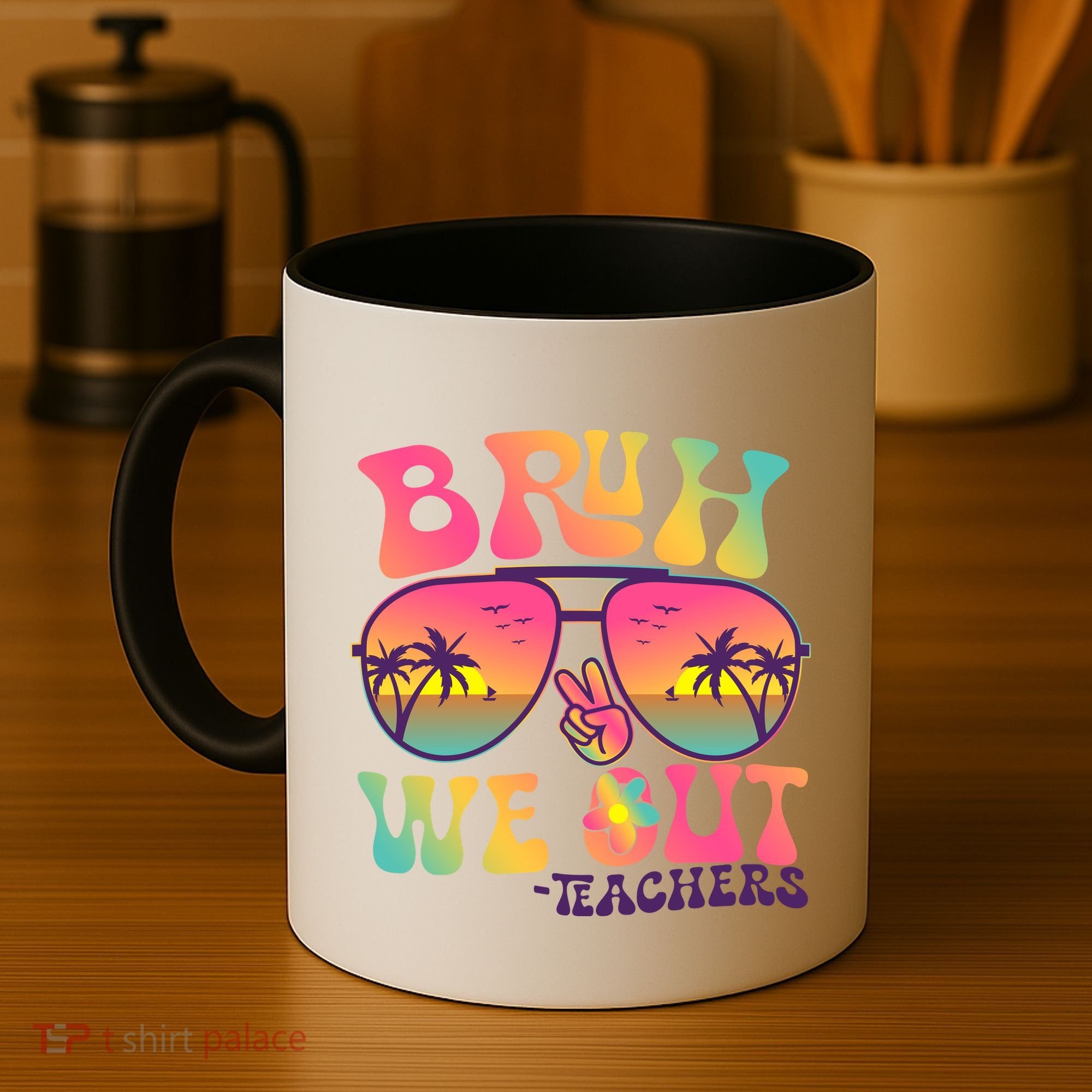 Funny Retro Bruh We Out Teachers Coffee Mug