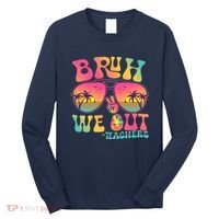 Funny Retro Bruh We Out Teachers Long Sleeve Shirt thumb 0