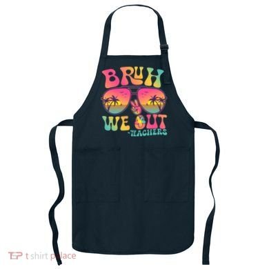 Funny Retro Bruh We Out Teachers Apron