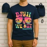 Funny Retro Bruh We Out Teachers T-Shirt thumb 6