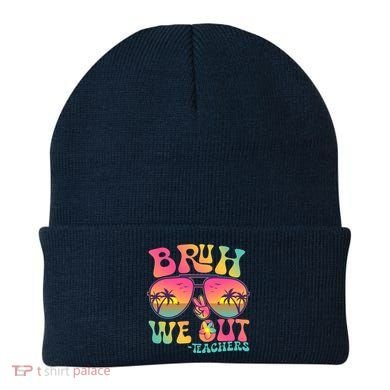 Funny Retro Bruh We Out Teachers Beanie