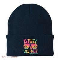 Funny Retro Bruh We Out Teachers Beanie thumb 0