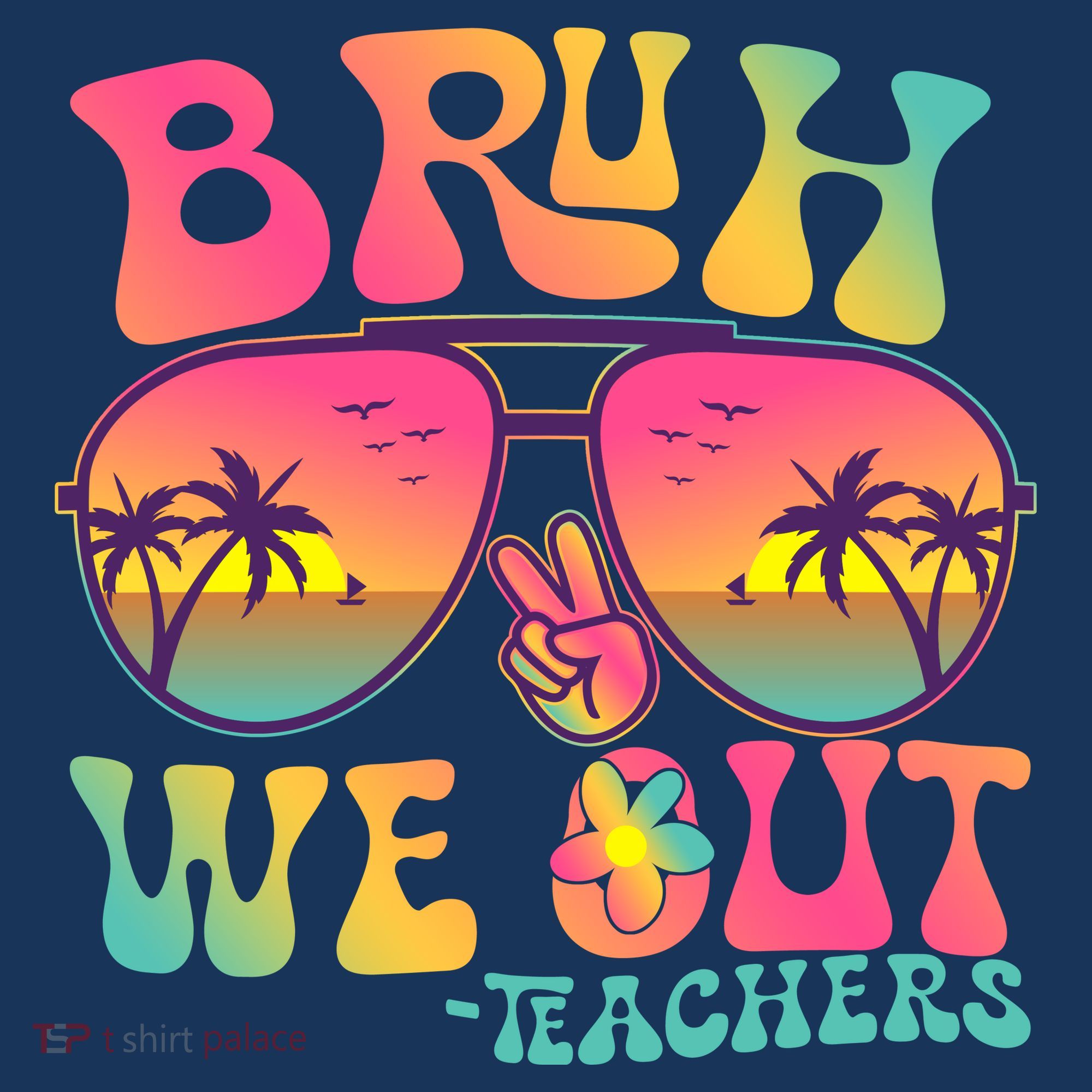 Funny Retro Bruh We Out Teachers Women's Hoodie