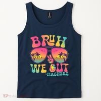 Funny Retro Bruh We Out Teachers Tank Top thumb 2