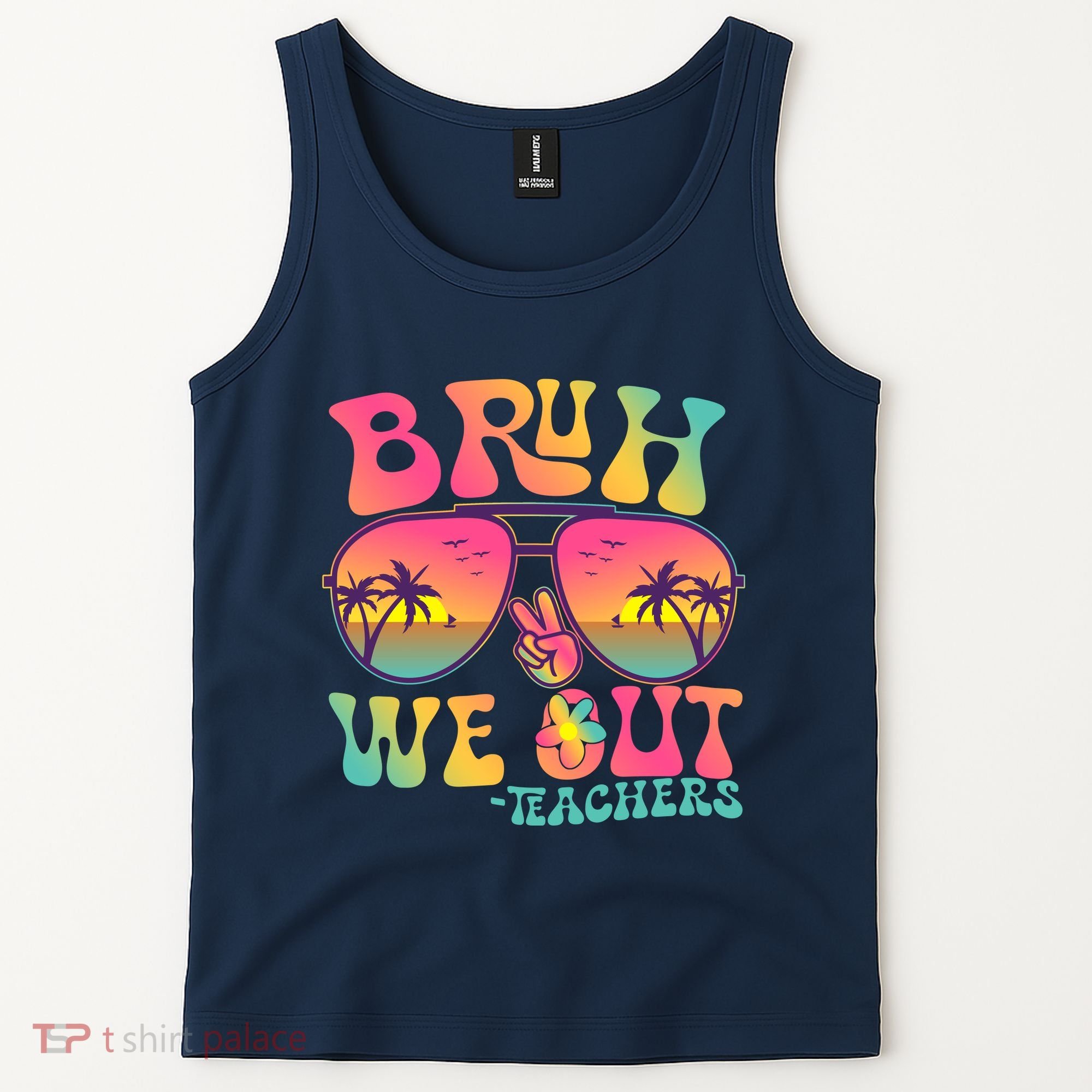 Funny Retro Bruh We Out Teachers Tank Top