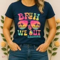 Funny Retro Bruh We Out Teachers Women's T-Shirt thumb 2