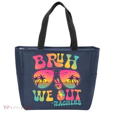 Funny Retro Bruh We Out Teachers Tote Bag