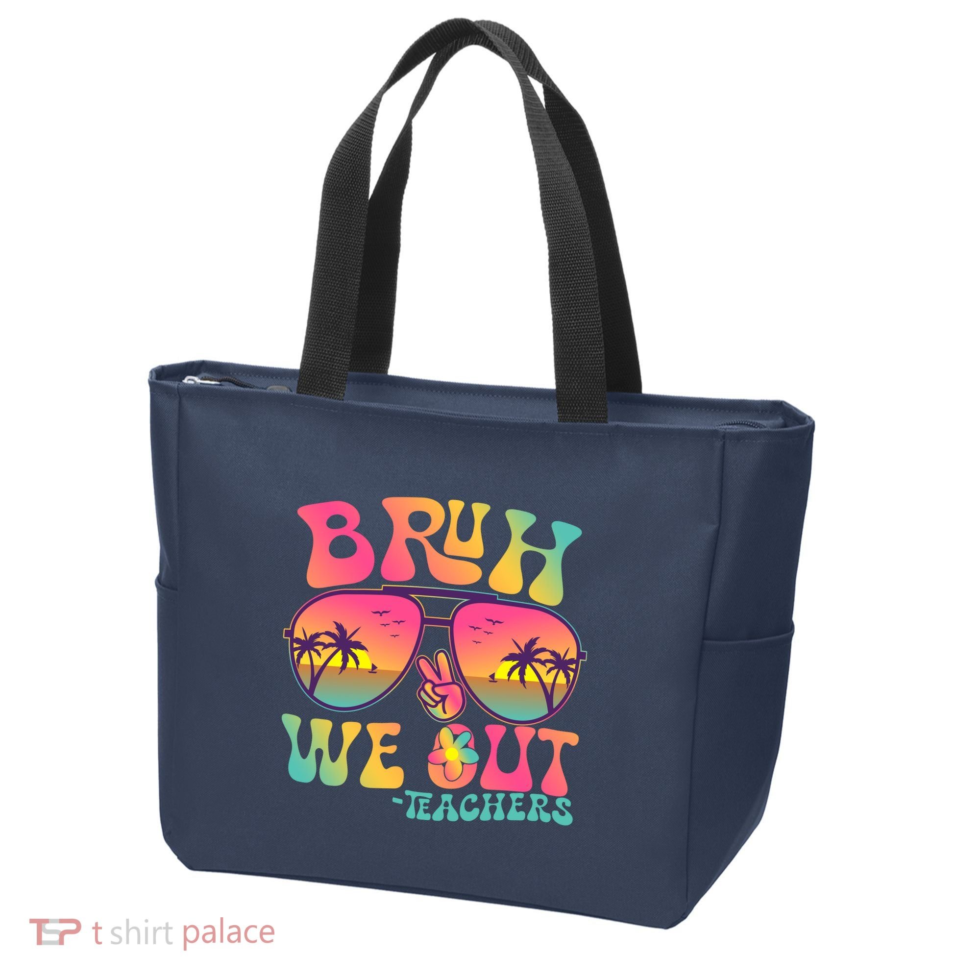 Funny Retro Bruh We Out Teachers Tote Bag