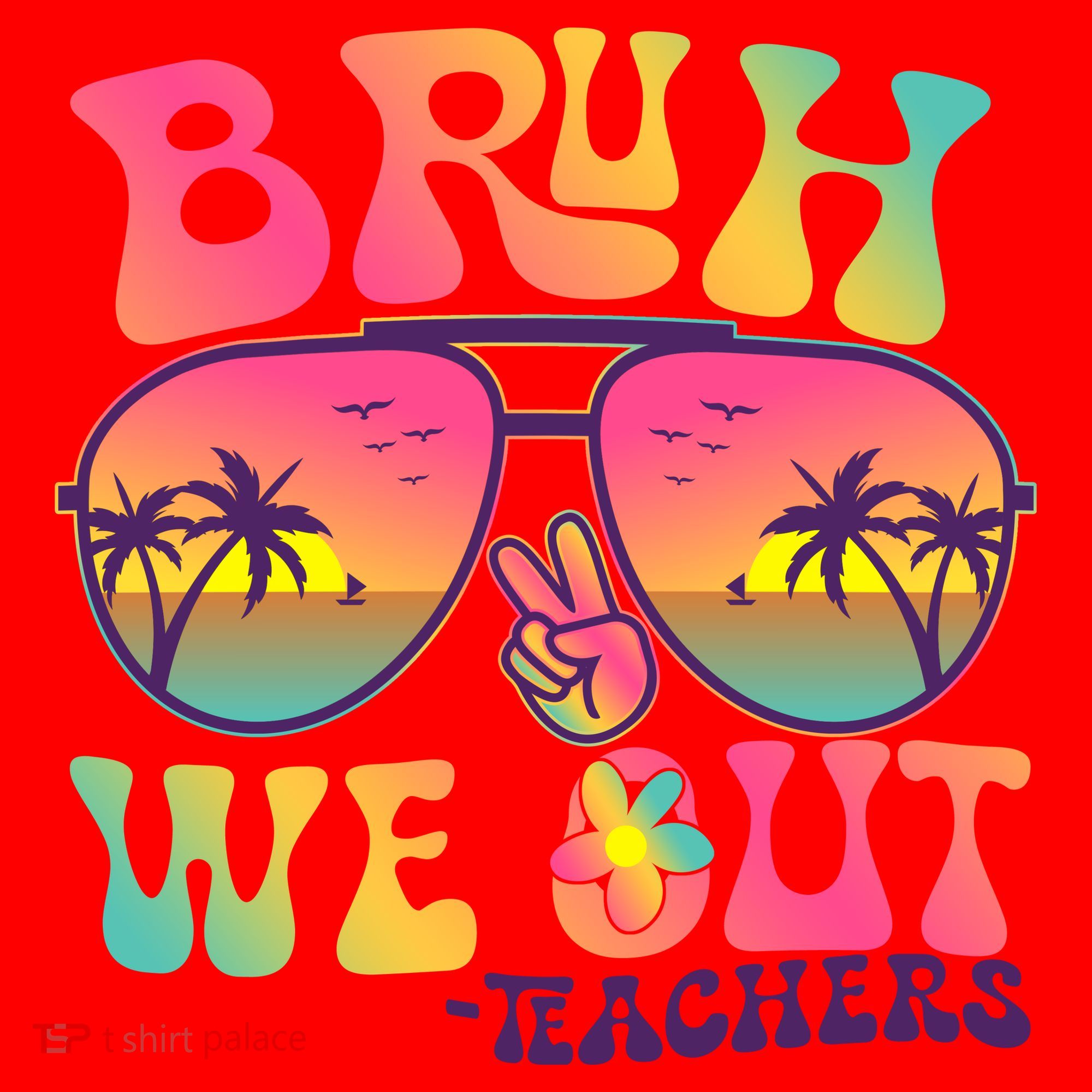 Funny Retro Bruh We Out Teachers Santa Hat