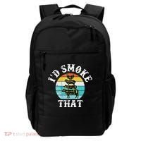 Funny Retro BBQ Party Smoker Chef I'd Smoke That Backpack thumb 0