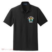 Funny Retro BBQ Party Smoker Chef I'd Smoke That Dry Zone Grid Polo thumb 0