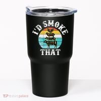 Funny Retro BBQ Party Smoker Chef I'd Smoke That Tumbler thumb 0