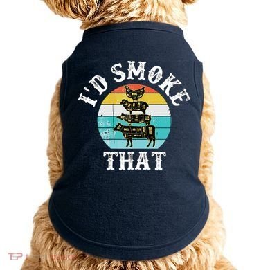 Funny Retro BBQ Party Smoker Chef I'd Smoke That Doggie Tank