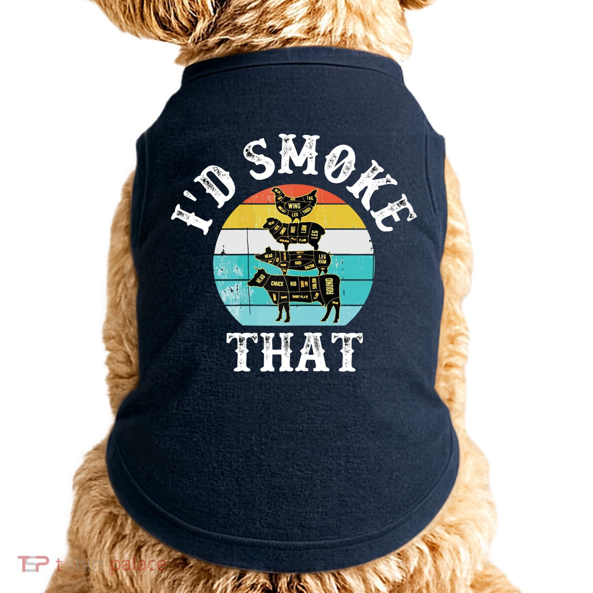 Funny Retro BBQ Party Smoker Chef I'd Smoke That Doggie Tank