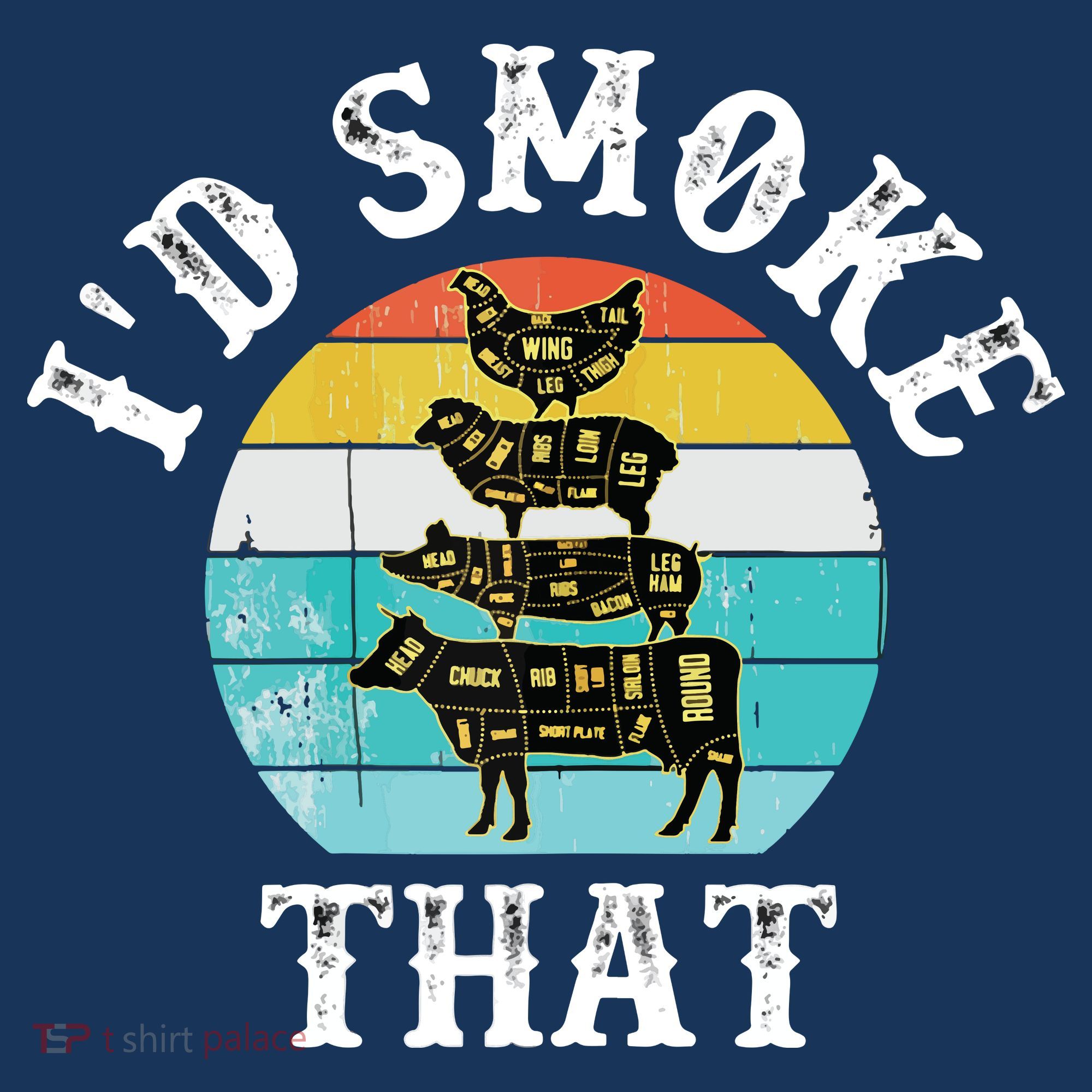 Funny Retro BBQ Party Smoker Chef I'd Smoke That Women's Hoodie
