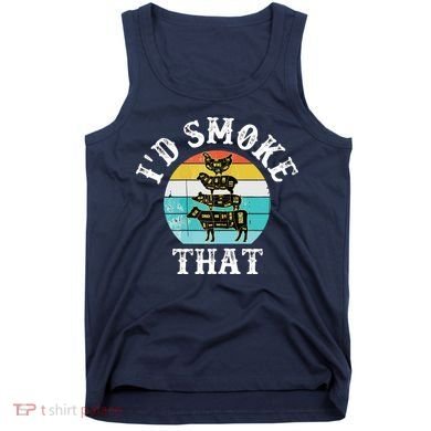 Funny Retro BBQ Party Smoker Chef I'd Smoke That Tank Top