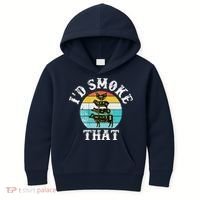 Funny Retro BBQ Party Smoker Chef I'd Smoke That Kids Hoodie thumb 0
