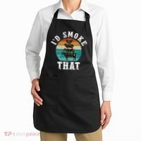 Funny Retro Bbq Party Smoker Chef Dad Gift ID Smoke That Apron thumb 2