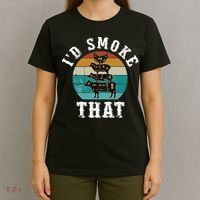 Funny Retro Bbq Party Smoker Chef Dad Gift ID Smoke That T-Shirt thumb 4