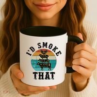 Funny Retro Bbq Party Smoker Chef Dad Gift ID Smoke That Coffee Mug thumb 3