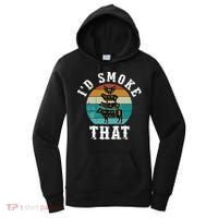 Funny Retro Bbq Party Smoker Chef Dad Gift ID Smoke That Women's Hoodie thumb 0