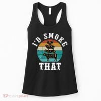 Funny Retro Bbq Party Smoker Chef Dad Gift ID Smoke That Women's Tank Top thumb 0