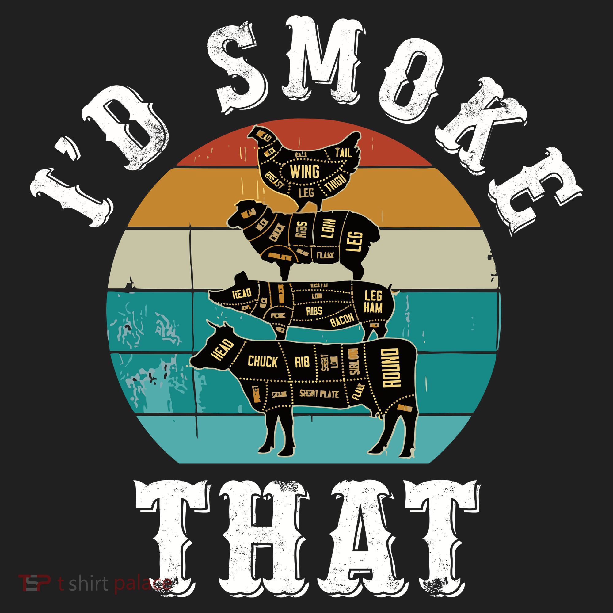 Funny Retro Bbq Party Smoker Chef Dad Gift ID Smoke That Hat