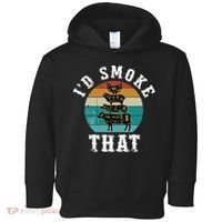 Funny Retro Bbq Party Smoker Chef Dad Gift ID Smoke That Toddler Hoodie thumb 0