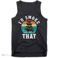 Funny Retro Bbq Party Smoker Chef Dad Gift ID Smoke That Tank Top thumb 0