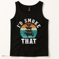 Funny Retro Bbq Party Smoker Chef Dad Gift ID Smoke That Tank Top thumb 2