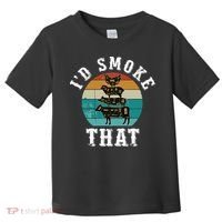 Funny Retro Bbq Party Smoker Chef Dad Gift ID Smoke That Toddler T-Shirt thumb 0
