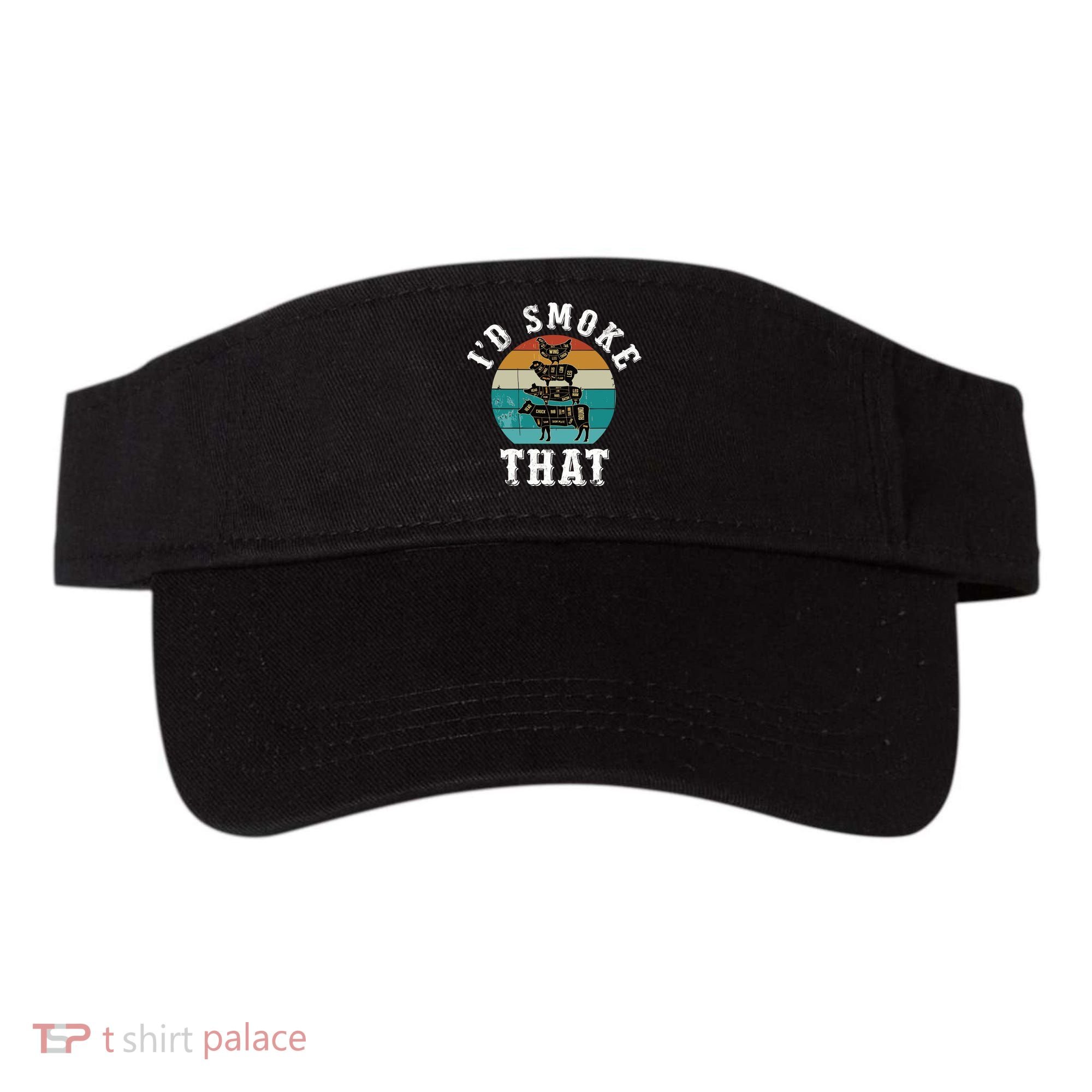 Funny Retro Bbq Party Smoker Chef Dad Gift ID Smoke That Visor
