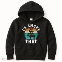 Funny Retro Bbq Party Smoker Chef Dad Gift ID Smoke That Kids Hoodie thumb 0