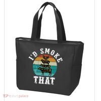 Funny Retro Bbq Party Smoker Chef Dad Gift ID Smoke That Tote Bag thumb 3
