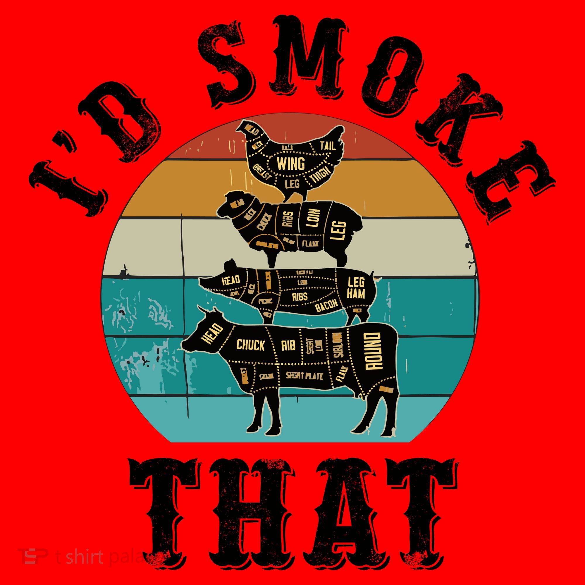 Funny Retro Bbq Party Smoker Chef Dad Gift ID Smoke That Santa Hat