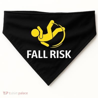 Fall Risk Balance Issues Funny Fall Risk USA-Made Doggie Bandana