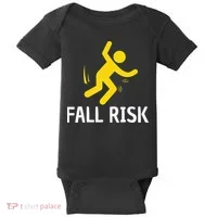 Fall Risk Balance Issues Funny Fall Risk Baby Bodysuit thumb 0