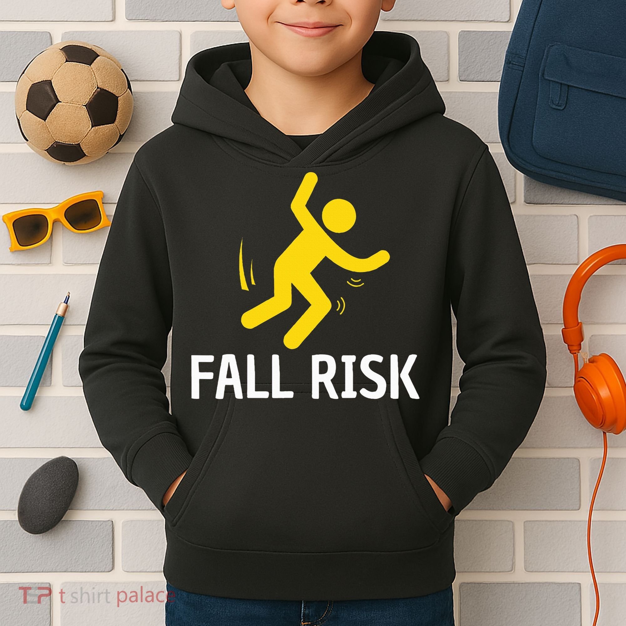 Fall Risk Balance Issues Funny Fall Risk Kids Hoodie