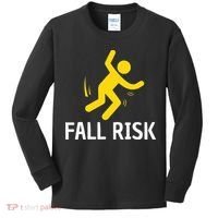Fall Risk Balance Issues Funny Fall Risk Kids Long Sleeve Shirt thumb 0
