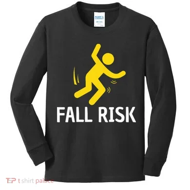 Fall Risk Balance Issues Funny Fall Risk Kids Long Sleeve Shirt
