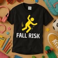 Fall Risk Balance Issues Funny Fall Risk Kids T-Shirt thumb 3
