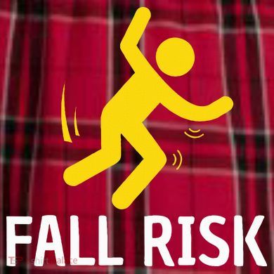 Fall Risk Balance Issues Funny Fall Risk Women's Flannel Plaid Pajama Pants