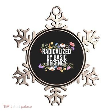 Funny Radicalized By Basic Decency Vintage Floral Ornament
