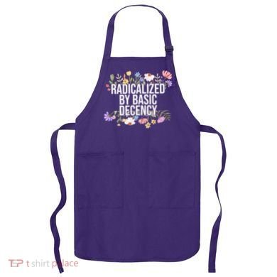 Funny Radicalized By Basic Decency Vintage Floral Apron