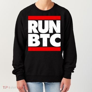 Funny Run BTC Bitcoin Logo Women's Sweatshirt