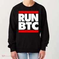 Funny Run BTC Bitcoin Logo Women's Sweatshirt thumb 0