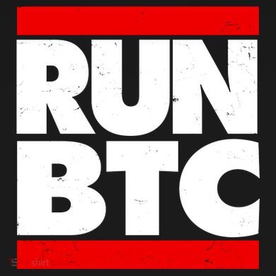 Funny Run BTC Bitcoin Logo Womens Funnel Neck Pullover Hood