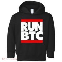 Funny Run BTC Bitcoin Logo Toddler Hoodie thumb 0