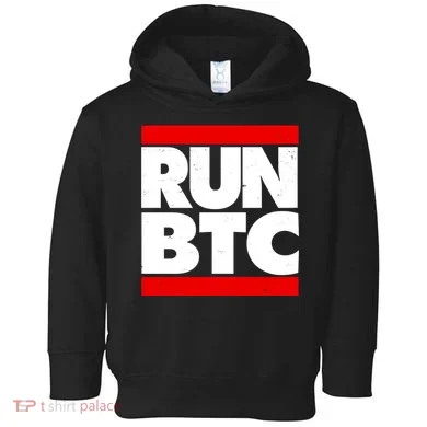 Funny Run BTC Bitcoin Logo Toddler Hoodie